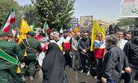 حضور معاون فرهنگی دانشجویی دانشگاه علوم پزشکی ایران در مراسم تشییع شهدای اقتدار